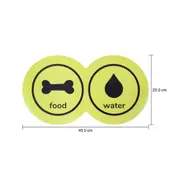 TAPETE PARA COMEDOURO PET FOOD WATER - LIMÃO SICILIANO/PRETO - Foto 7