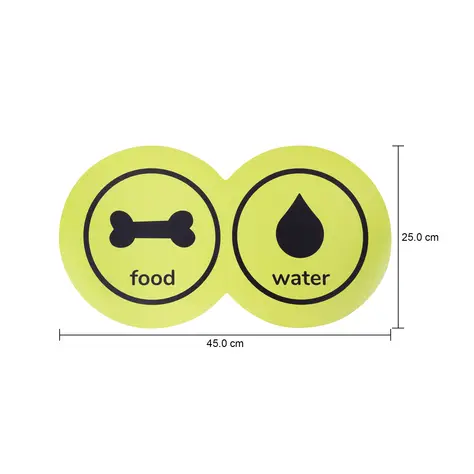 Imagem com medidas do produto TAPETE PARA COMEDOURO PET FOOD WATER