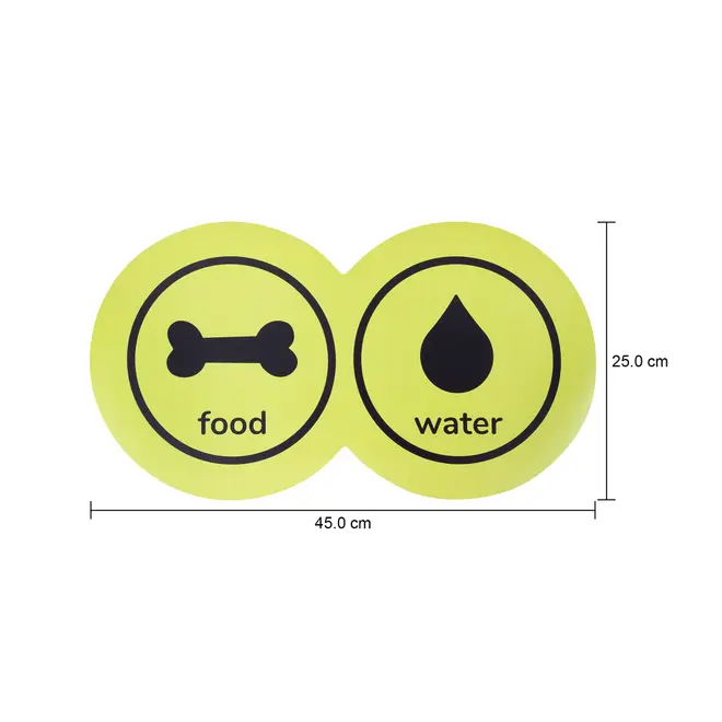 TAPETE PARA COMEDOURO PET FOOD WATER - LIMÃO SICILIANO/PRETO - Foto 7