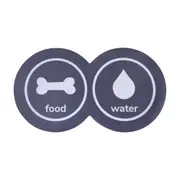 TAPETE PARA COMEDOURO PET FOOD WATER - KONKRET/BRANCO - Foto 1