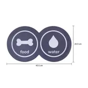 TAPETE PARA COMEDOURO PET FOOD WATER - KONKRET/BRANCO - Foto 7