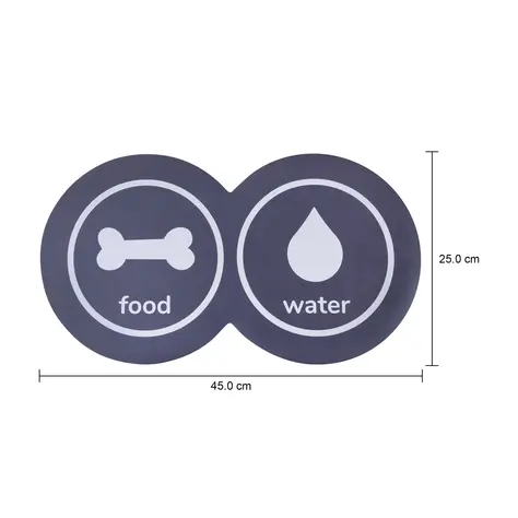 Imagem com medidas do produto TAPETE PARA COMEDOURO PET FOOD WATER
