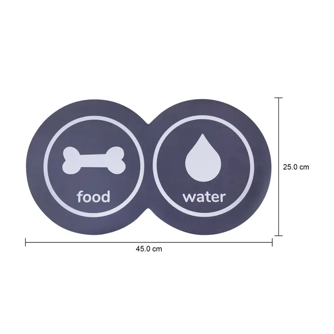 TAPETE PARA COMEDOURO PET FOOD WATER - KONKRET/BRANCO - Foto 7