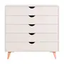 BEGE/NOZES - CÔMODA 5 GAVETAS 90 CM X 40 CM LIN