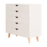 CÔMODA 5 GAVETAS 90 CM X 40 CM LIN - BEGE/NOZES - Foto 2