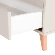 CÔMODA 5 GAVETAS 90 CM X 40 CM LIN - BEGE/NOZES - Foto 5