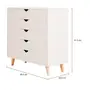 CÔMODA 5 GAVETAS 90 CM X 40 CM LIN - BEGE/NOZES - Foto 8