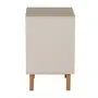 MESA DE CABECEIRA 1 GAVETA COM NICHO LIN - BEGE/NOZES - Foto 4