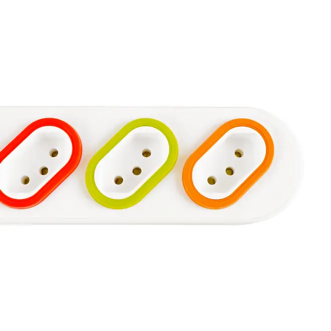 DANEVA EXTENSÃO ELÉTRICA MULTITOMADAS 3 M 4 TOMADAS 2P T 10A - BRANCO/MULTICOR - Foto 2