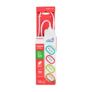 DANEVA EXTENSÃO ELÉTRICA MULTITOMADAS 3 M 4 TOMADAS 2P T 10A - BRANCO/MULTICOR - Foto 4