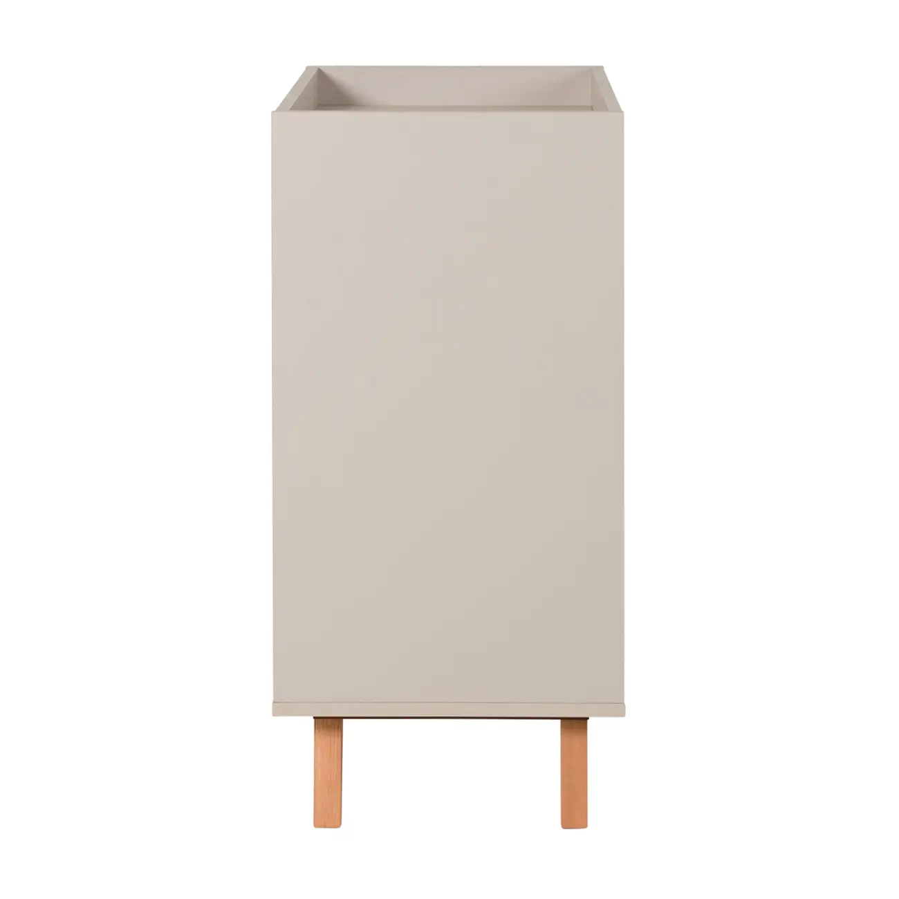 APARADOR 1 PORTA BASCULANTE 76 CM X 37 CM LIN - BEGE/NOZES - Foto 3