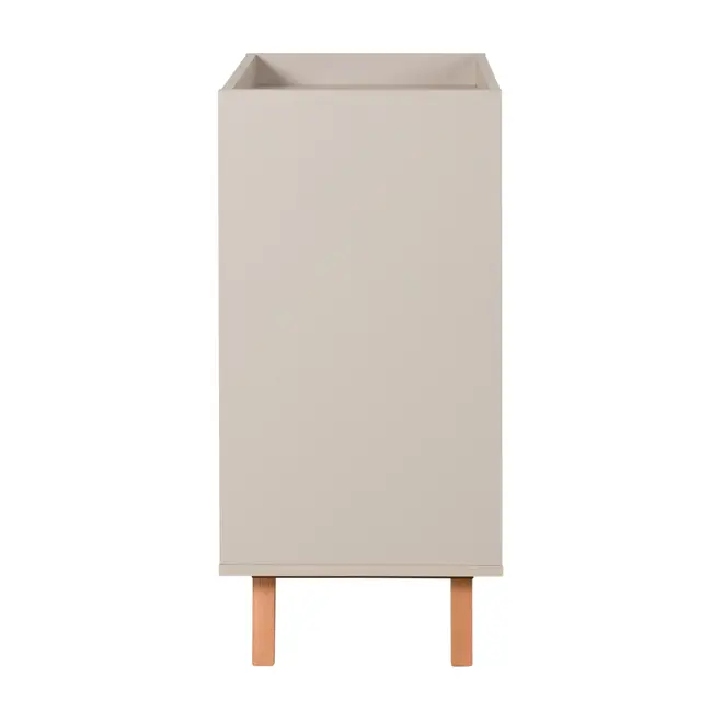 APARADOR 1 PORTA BASCULANTE 76 CM X 37 CM LIN - BEGE/NOZES - Foto 3
