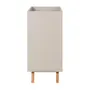 APARADOR 1 PORTA BASCULANTE 76 CM X 37 CM LIN - BEGE/NOZES - Foto 3
