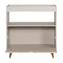 APARADOR 1 PORTA BASCULANTE 76 CM X 37 CM LIN - BEGE/NOZES - Foto 4