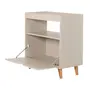 APARADOR 1 PORTA BASCULANTE 76 CM X 37 CM LIN - BEGE/NOZES - Foto 5