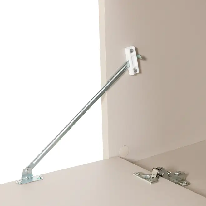 APARADOR 1 PORTA BASCULANTE 76 CM X 37 CM LIN - BEGE/NOZES - Foto 6