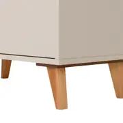 APARADOR 1 PORTA BASCULANTE 76 CM X 37 CM LIN - BEGE/NOZES - Foto 8