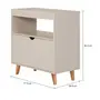 APARADOR 1 PORTA BASCULANTE 76 CM X 37 CM LIN - BEGE/NOZES - Foto 9