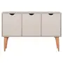 BEGE/NOZES - BUFFET 3 PORTAS 1,20 M X 35 CM LIN