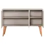 BUFFET 3 PORTAS 1,20 M X 35 CM LIN - BEGE/NOZES - Foto 4