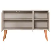 BUFFET 3 PORTAS 1,20 M X 35 CM LIN - BEGE/NOZES - Foto 4