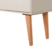 BUFFET 3 PORTAS 1,20 M X 35 CM LIN - BEGE/NOZES - Foto 6