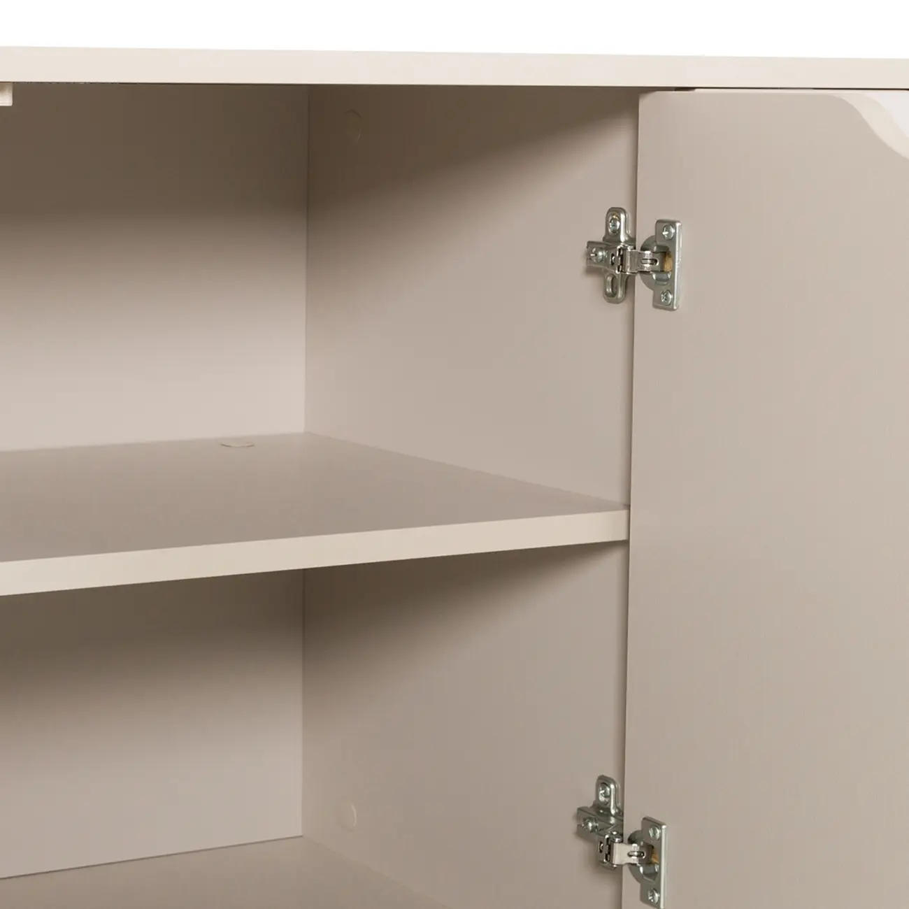 BUFFET 3 PORTAS 1,20 M X 35 CM LIN - BEGE/NOZES - Foto 8