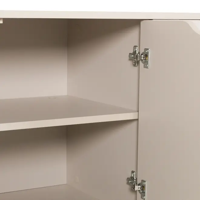 BUFFET 3 PORTAS 1,20 M X 35 CM LIN - BEGE/NOZES - Foto 8