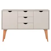 BUFFET 2 PORTAS/3 GAVETAS 1,20 M X 35 CM LIN - BEGE/NOZES - Foto 1