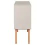 BUFFET 2 PORTAS/3 GAVETAS 1,20 M X 35 CM LIN - BEGE/NOZES - Foto 3