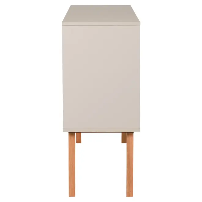 BUFFET 2 PORTAS/3 GAVETAS 1,20 M X 35 CM LIN - BEGE/NOZES - Foto 3