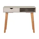 BEGE/NOZES - ESCRIVANINHA/APARADOR 1 GAVETA 1 M X 45 CM LIN
