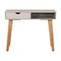 BEGE/NOZES - ESCRIVANINHA/APARADOR 1 GAVETA 1 M X 45 CM LIN