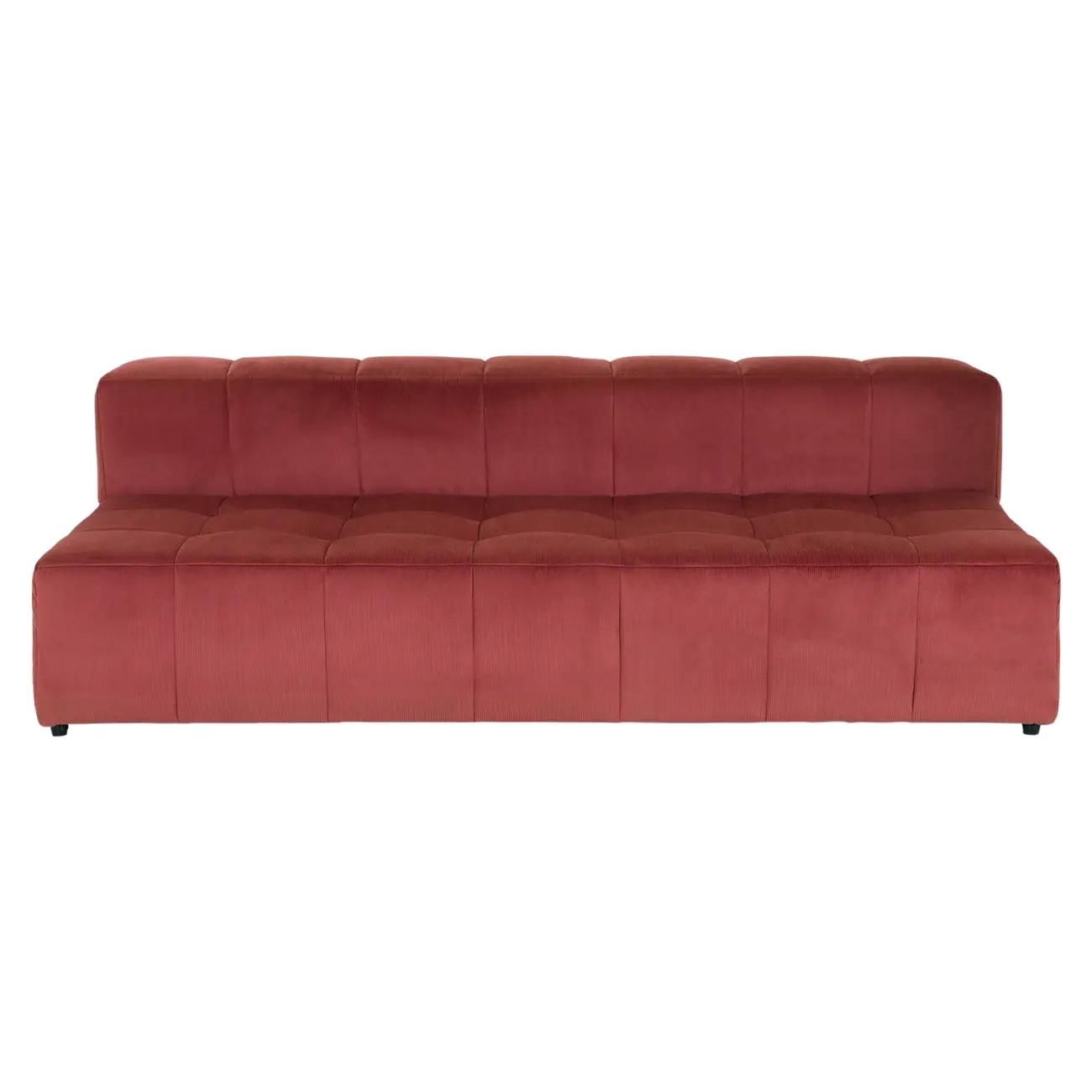 SOFÁ MODULAR 3 LUGARES SOFO - VELVET COTELÊ RODONITA - Foto 1