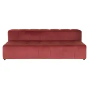 SOFÁ MODULAR 3 LUGARES SOFO - VELVET COTELÊ RODONITA - Foto 1