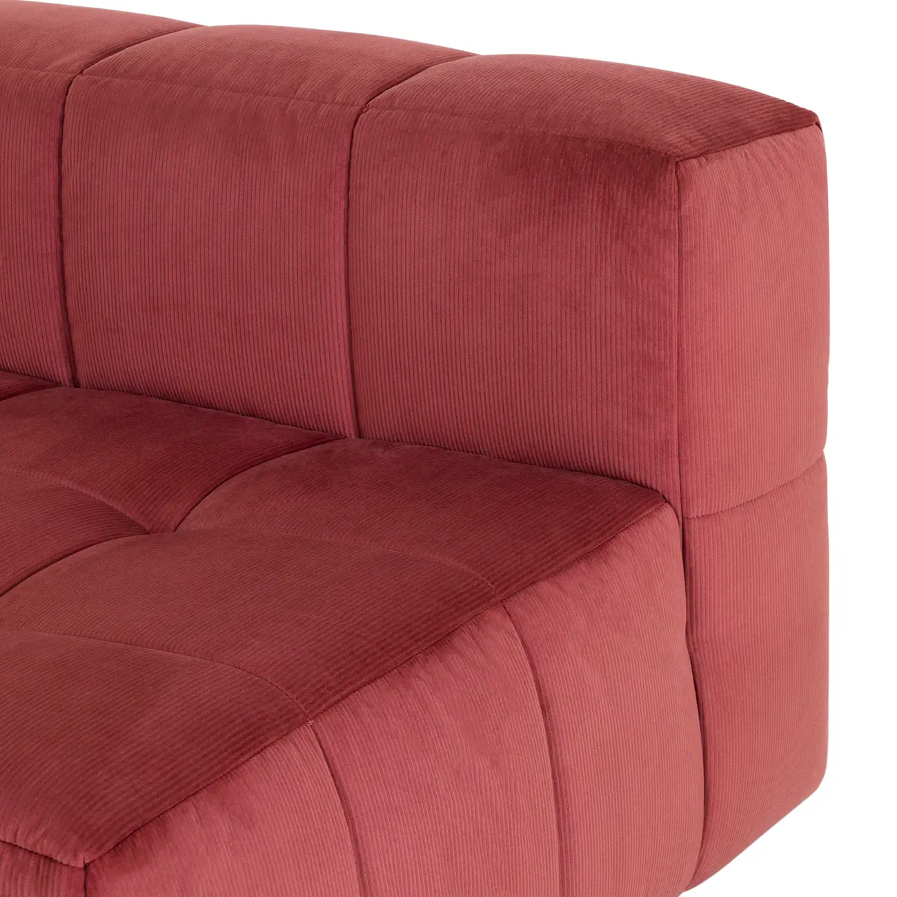 SOFÁ MODULAR 3 LUGARES SOFO - VELVET COTELÊ RODONITA - Foto 6