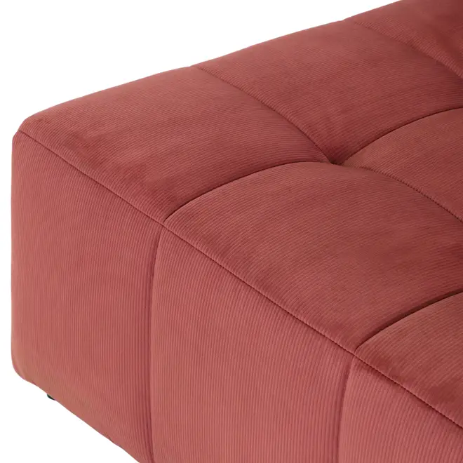 SOFÁ MODULAR 3 LUGARES SOFO - VELVET COTELÊ RODONITA - Foto 7