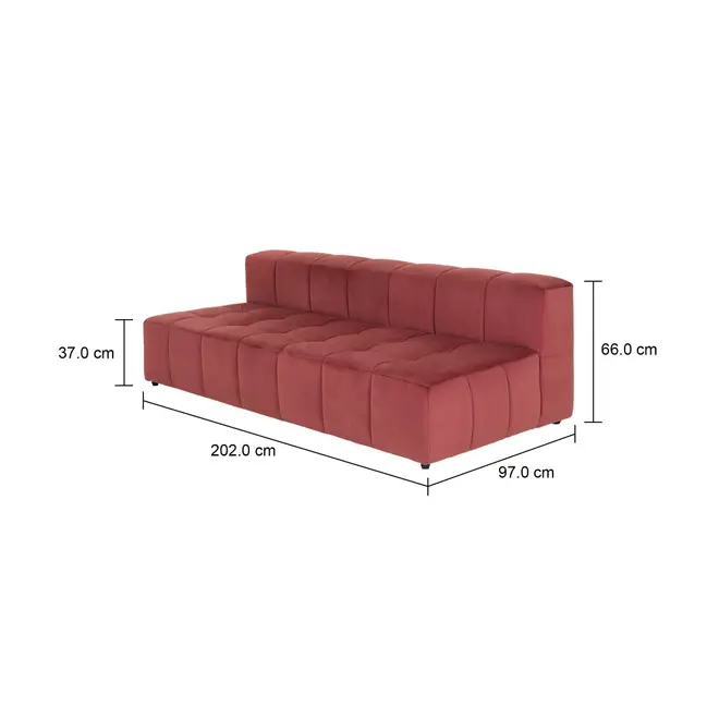 SOFÁ MODULAR 3 LUGARES SOFO - VELVET COTELÊ RODONITA - Foto 8