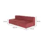SOFÁ MODULAR 3 LUGARES SOFO - VELVET COTELÊ RODONITA - Foto 8