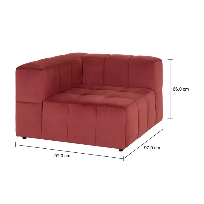 SOFÁ MODULAR CANTO SOFO - VELVET COTELÊ RODONITA - Foto 6