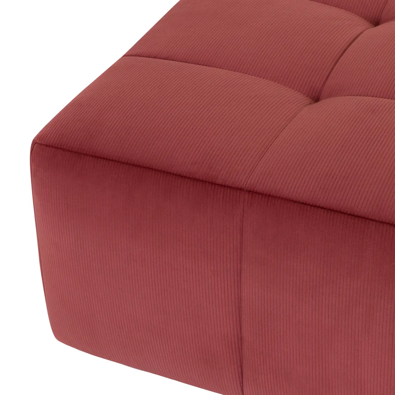 PUFF MODULAR SOFO - VELVET COTELÊ RODONITA - Foto 4