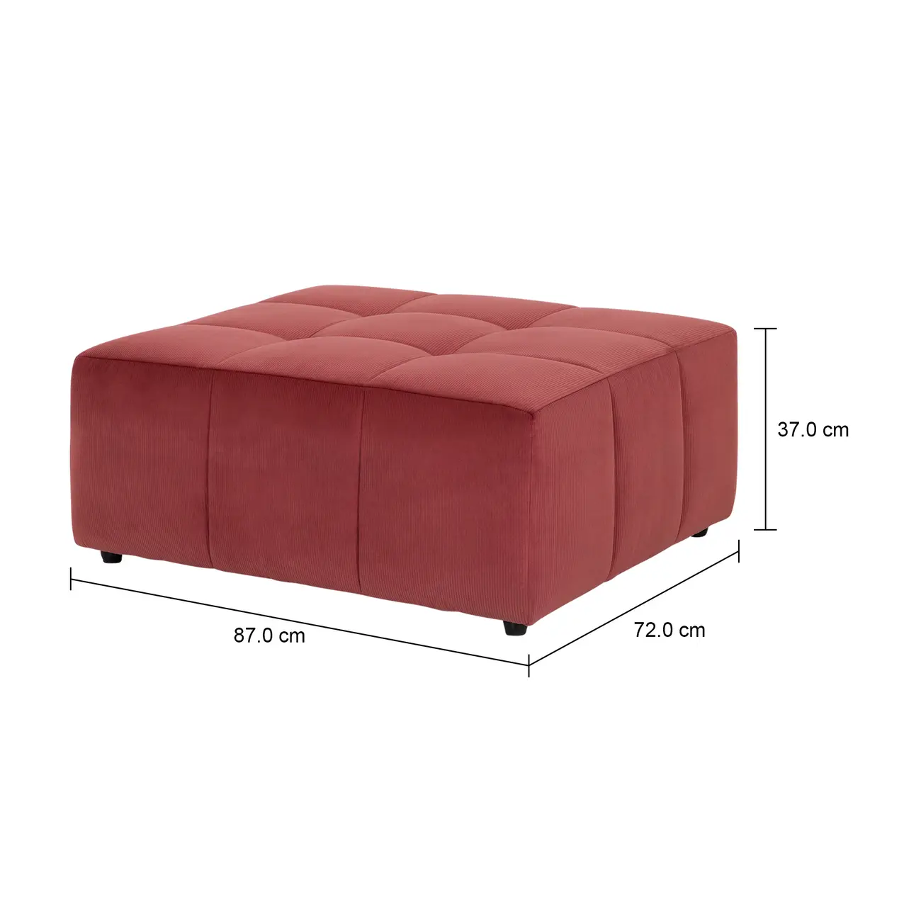 PUFF MODULAR SOFO - VELVET COTELÊ RODONITA - Foto 6