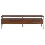 RACK 2 GAVETAS 1,80 M X 44 CM JAHARI - NOZES RÚSTICO/PRETO - Foto 1