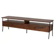RACK 2 GAVETAS 1,80 M X 44 CM JAHARI - NOZES RÚSTICO/PRETO - Foto 2