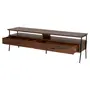 RACK 2 GAVETAS 1,80 M X 44 CM JAHARI - NOZES RÚSTICO/PRETO - Foto 3