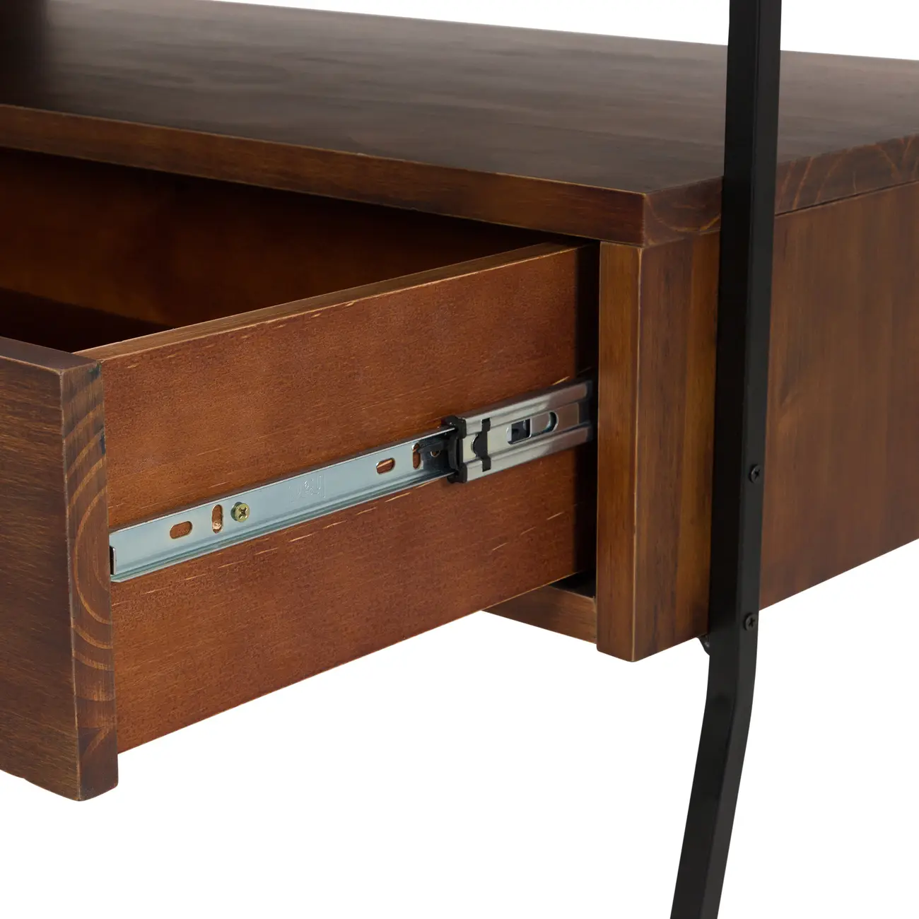 RACK 2 GAVETAS 1,80 M X 44 CM JAHARI - NOZES RÚSTICO/PRETO - Foto 5