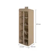 ORGANIZADOR PARA ARMÁRIO COM ZÍPER COTTON BAG - CAMELO/INCOLOR - Foto 9