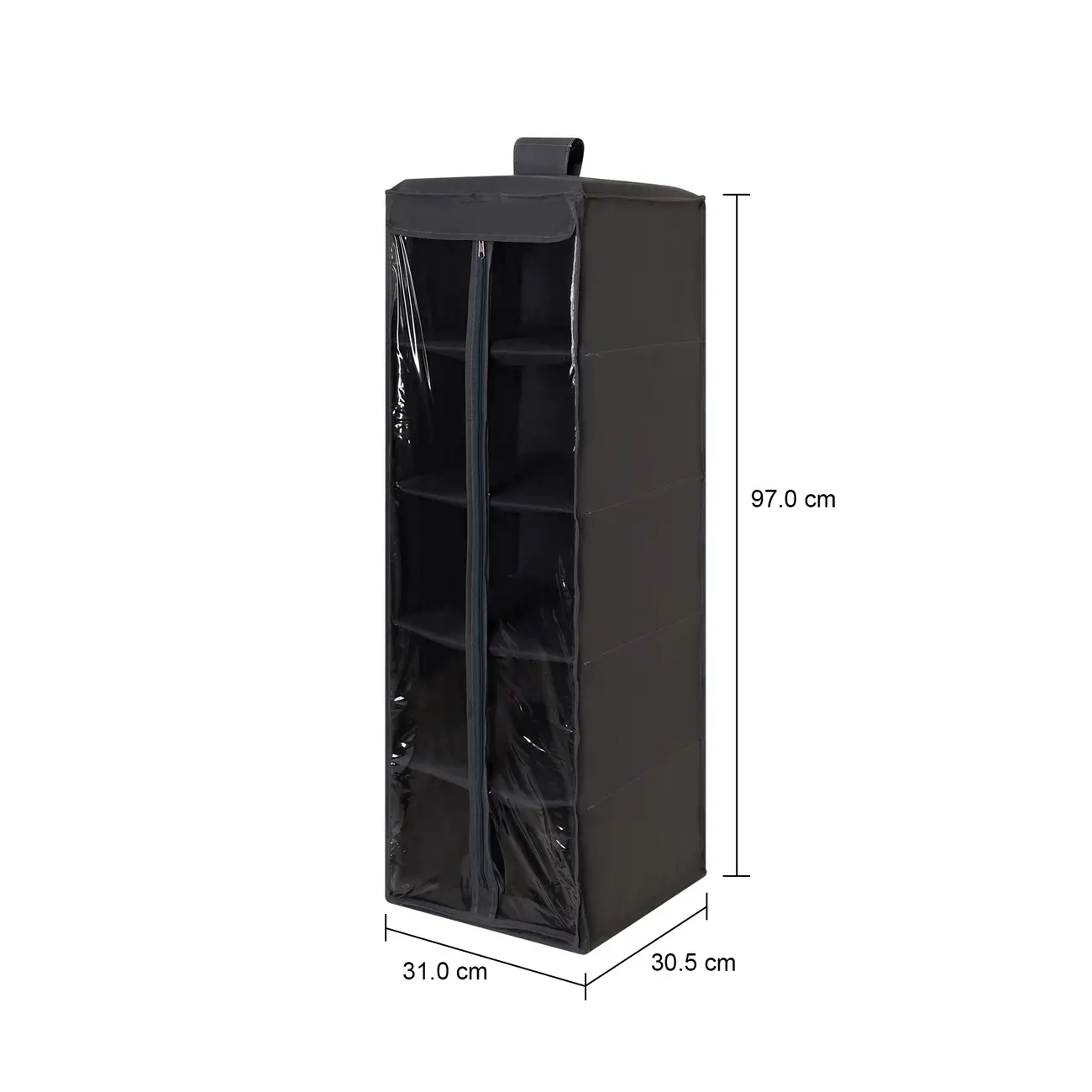 ORGANIZADOR PARA ARMÁRIO COM ZÍPER STOKCLOSET - KONKRET/INCOLOR - Foto 9