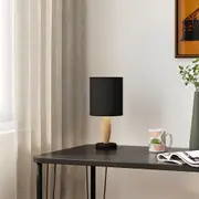 LUMINÁRIA DE MESA LILLE - NOZES/PRETO - Foto 5