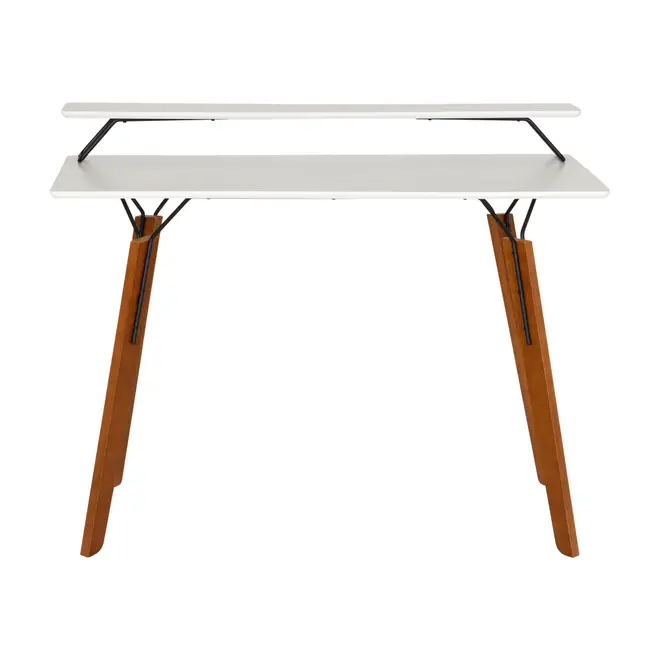 ESCRIVANINHA COM PRATELEIRA 1,10 M X 52 CM OVNI - NOZES/BRANCO - Foto 1